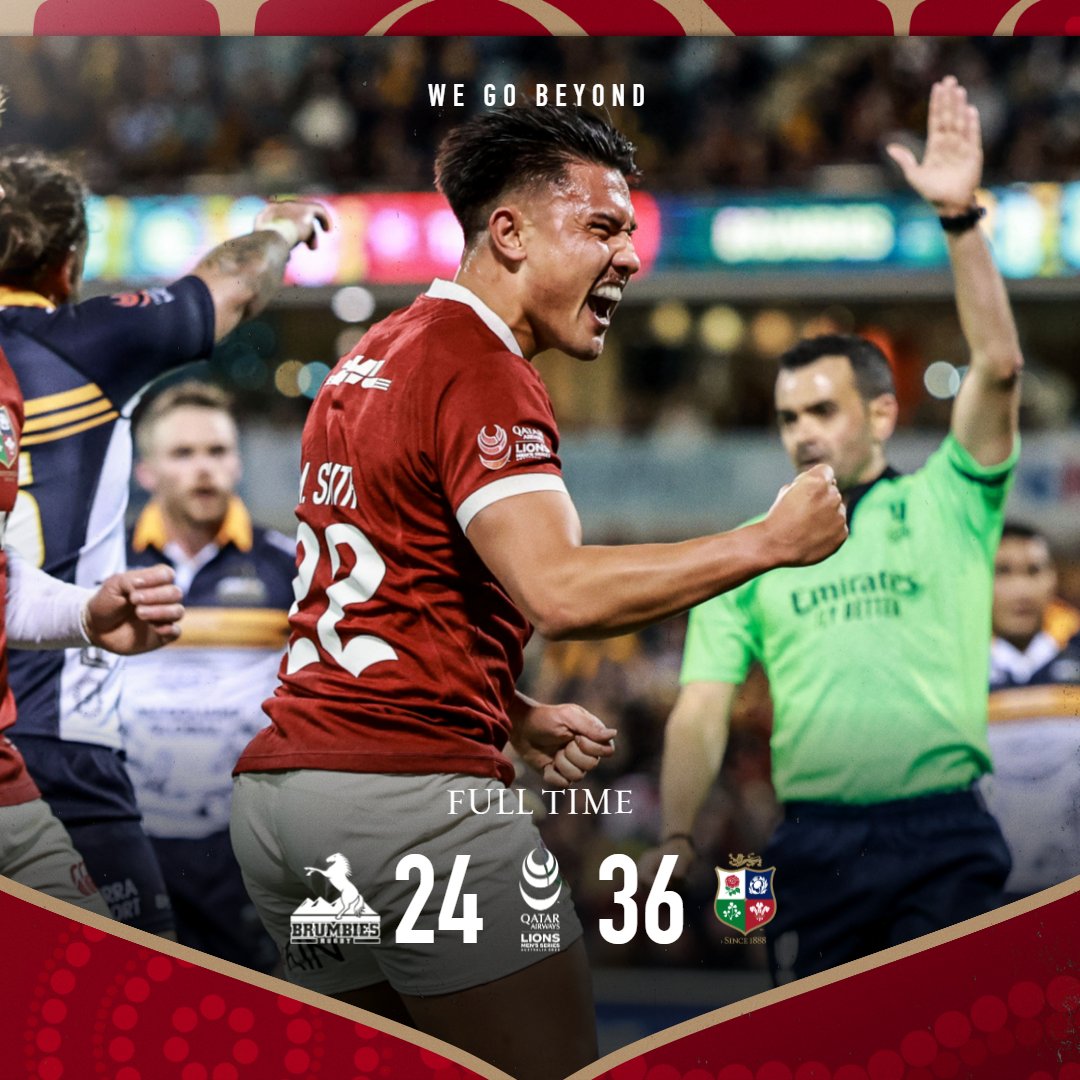It's all over in Canberra 🦁

#Lions2025