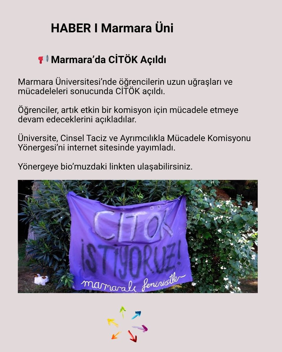 Marmarada Citök açıldı

Marmara üniversitesinde öğrencilerin uzun uğraşları ve mücadeleleri sonucunda citök açıldı

Öğrenciler artık etkin bir komisyon için mücadele edeceklerini açıkladılar