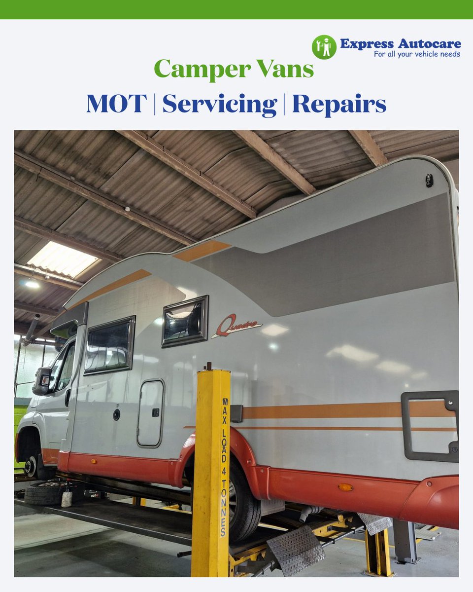 expressautouk's tweet photo. Keep your camper van adventure-ready! 🛠️✨

MOT, servicing, and repairs — all under one roof at Express Autocare.

Travel with confidence, wherever the road takes you. 🚐💨

#garage #peterborough #campervan https://t.co/lEvt9xrn0C