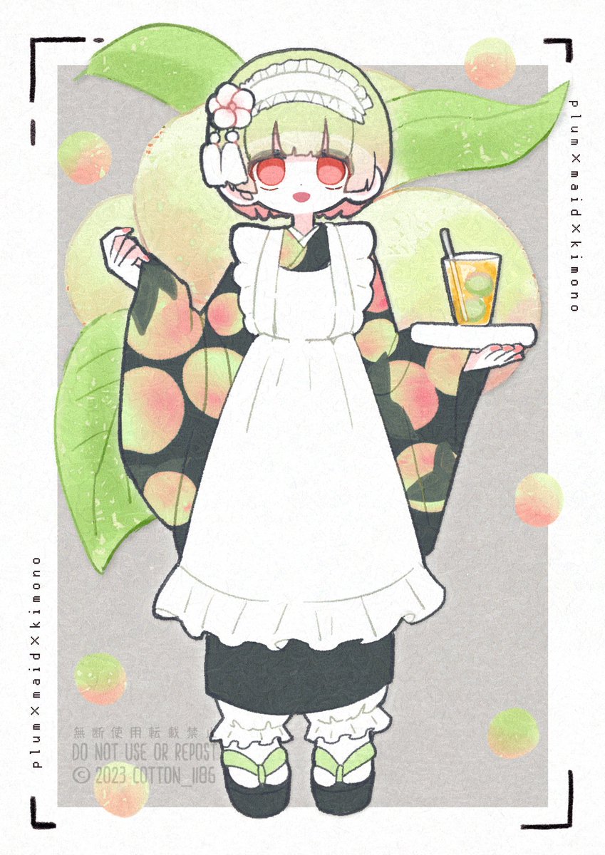 piero_illust's tweet photo. 梅❀ #oc #ocart #イラスト #オリキャラ #オリジナル #創作 #メイド服 #Illust https://t.co/kdQSNu3b2B