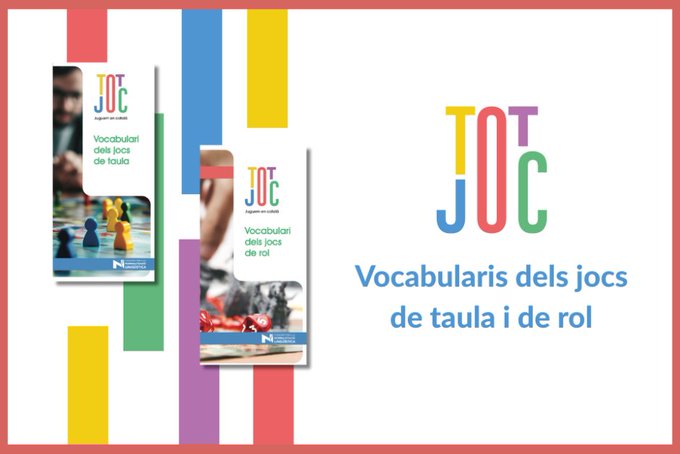 🎲 Nou diccionari en català amb termes dels jocs de taula i jocs de rol amb la col·laboració del <a href="/termcat/">Termcat</a>!
📷efecte líder 
📷gestió de mà 
📷 jugaire...  
I molts termes més per ajudar-te a jugar en català amb #Totjoc