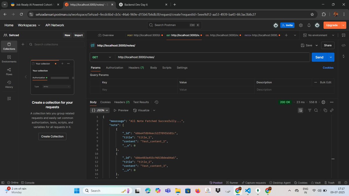 ansari_sehzad87's tweet image. Backend Journey Day 6
✅ MongoDB DB structure
✅ Schema &amp;amp; Model kya hote hai
✅ Mongoose se CRUD kaise karte hai
✅ Server + DB connection ka flow
#BackendDev #MongoDB #Mongoose #NodeJS 
@harshbhaiyaa @sheryians_ @masterdhanesh_