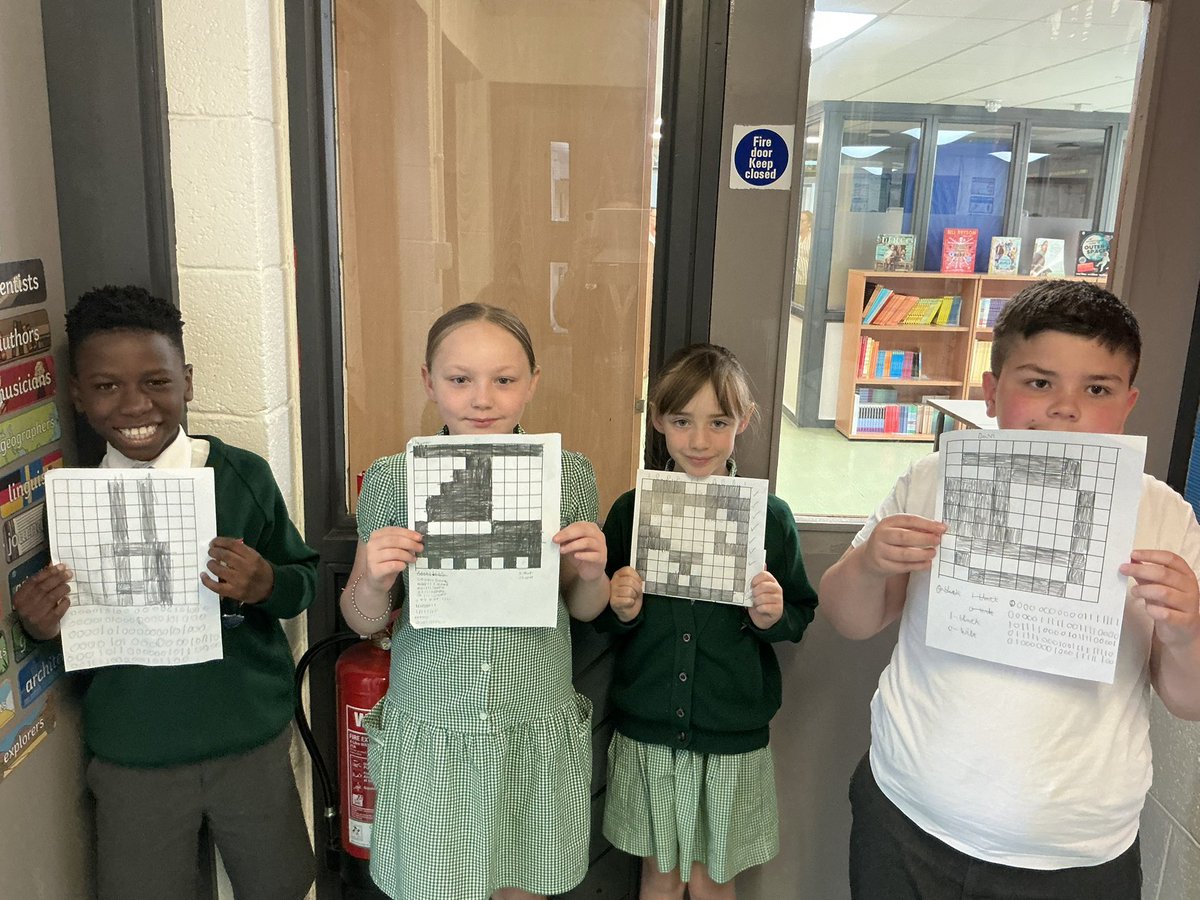 As part of our Pixel Art topic, we’ve been drawing pictures using binary code <a href="/StMargarets_/">St Margaret's Anfield CE Primary</a> #SMAcomputing