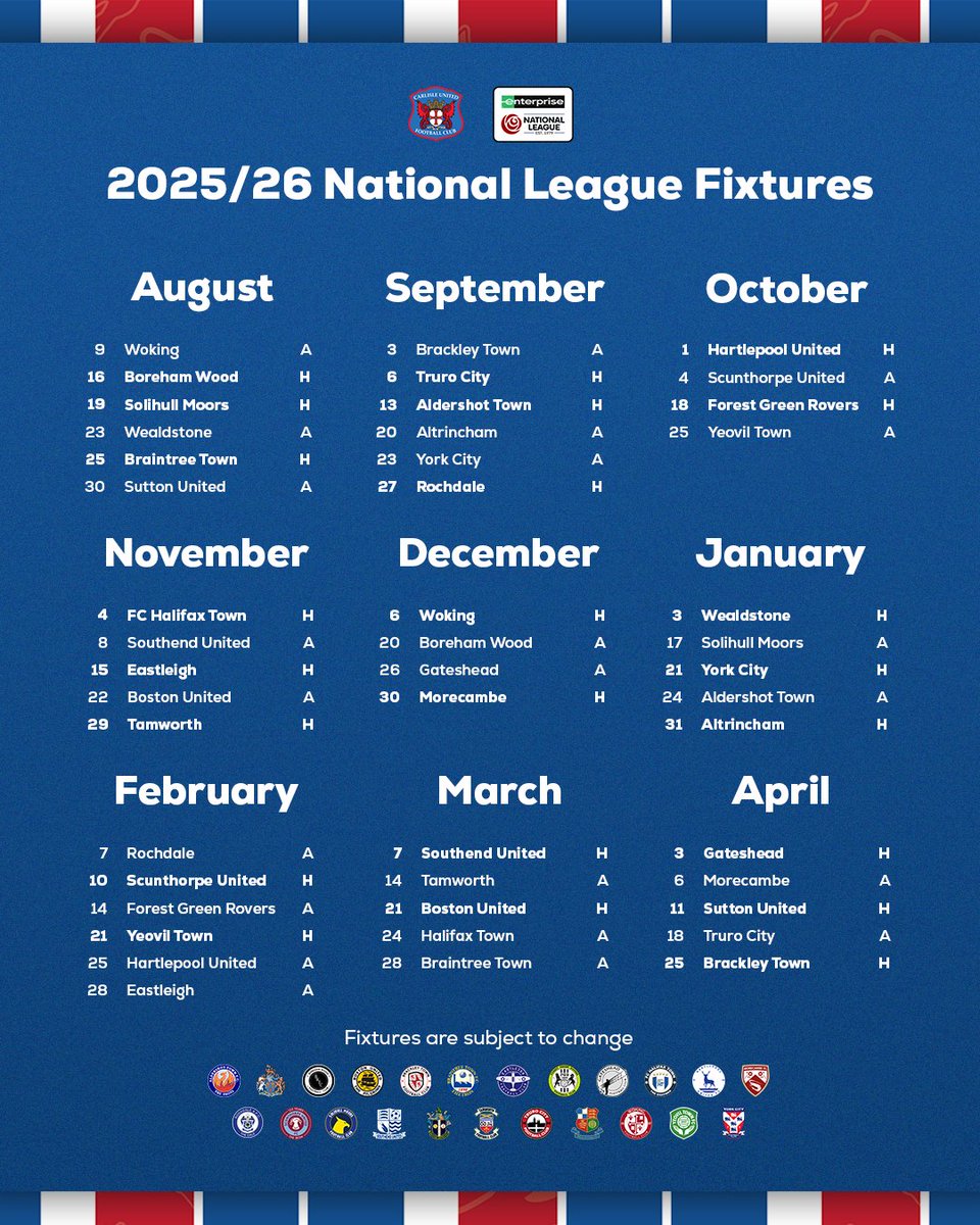 📅 Introducing our 2025/26 National League fixtures.

#NLFixtureRelease