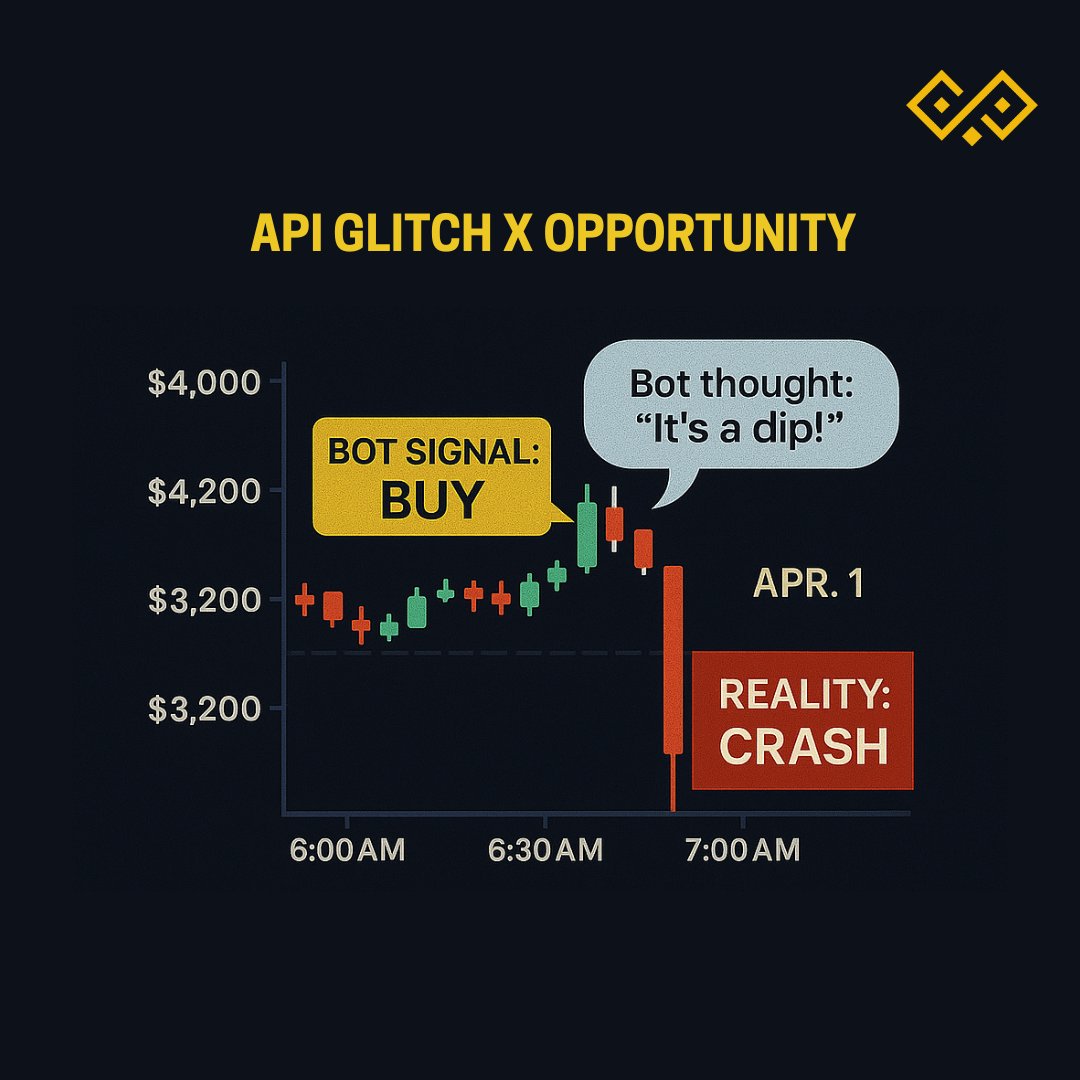 QuantSentrix's tweet image. During the Ethereum flash crash last quarter, 
Exchanges API hiccup sent ETH down 20% in minutes.

Bots bought the dip.
But it wasn&apos;t a dip - it was a data error.

Retail bots lost big.
This is what your system didn&apos;t see.
#WhatYourBotMissed