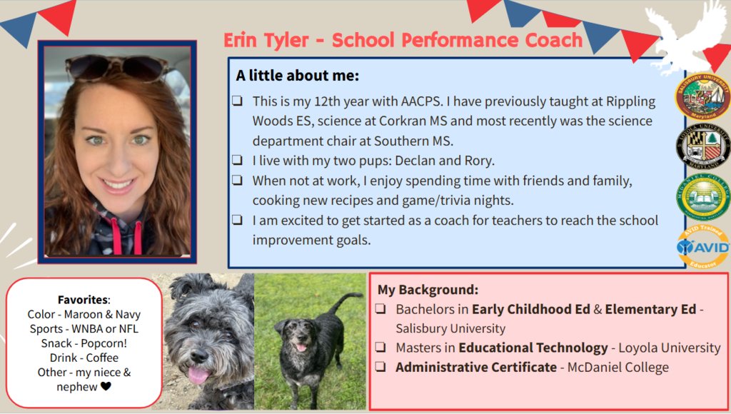 Join us in welcoming our new school performance coach, Ms. Tyler, to MacArthur Middle! We look forward to having you join our staff! #belonggrowsucceed #aacpsawesome #ourstory