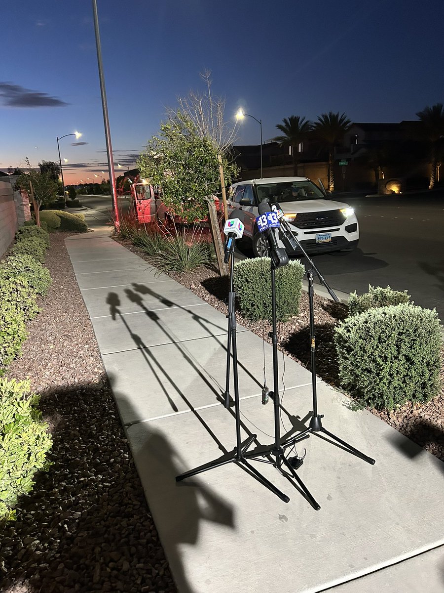 Allura Leggard (@aleggardtv) on Twitter photo Press briefing about to start soon following up of the homicide investigation in the southwest Las Vegas valley.
<a href="/News3LV/">KSNV News 3 Las Vegas</a> will be bringing you live coverage of this #breaking at 5a.m. Press briefing about to start soon following up of the homicide investigation in the southwest Las Vegas valley.
<a href="/News3LV/">KSNV News 3 Las Vegas</a> will be bringing you live coverage of this #breaking at 5a.m.