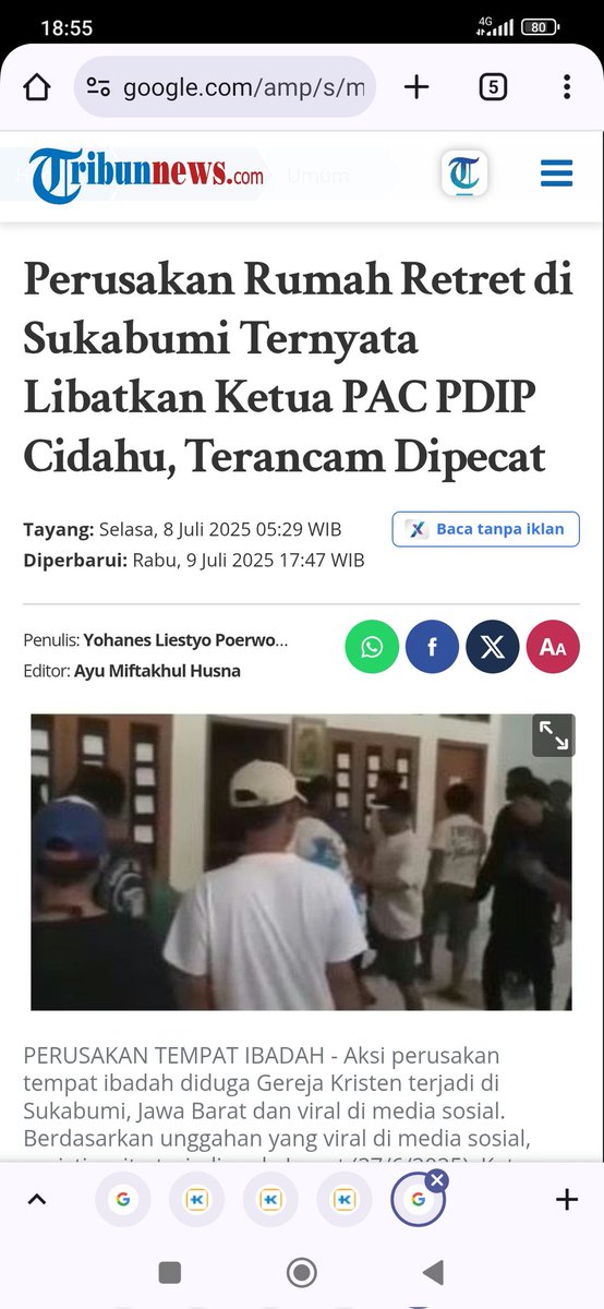 PDIP kalo kadernya ga korupsi ya pasti preman 

Pelaku perusakan retrey cidahu ternyata melibatkan kader PDIP