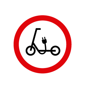 ➡️ El pictograma R-118, nuevo en el catálogo de señales viales, indica que está prohibido el acceso a los vehículos de movilidad personal #VMP. #NuevasSeñales