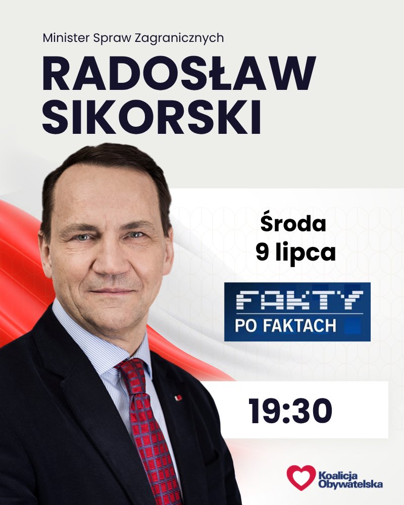 Zapraszam do oglądania <a href="/faktypofaktach/">Fakty po Faktach</a> dziś wieczorem 📺