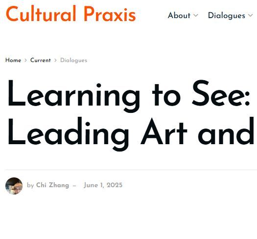 Published today: A virtual lecture about my book LEARNING TO SEE. This was for an academic audience, so if you're interested in a more academic version of my research, then check this out! The group is called CULTURAL PRAXIS which already tells you it's relatively academic.