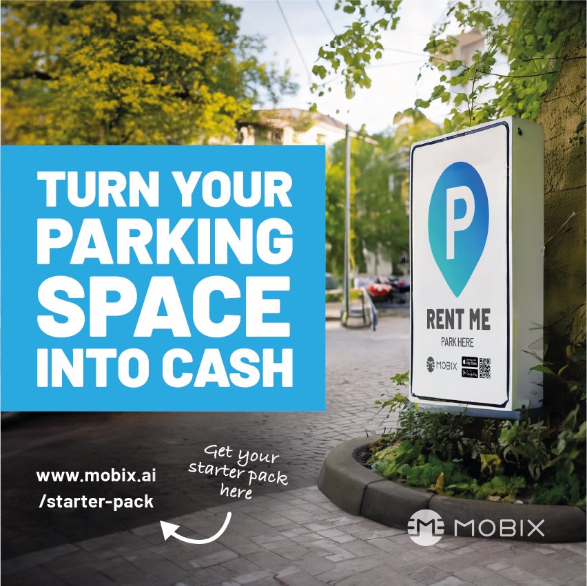 Becoming a profit-making entrepreneur is surprisingly easy: Turn your parking space into cash! mobix.ai/starter-pack/