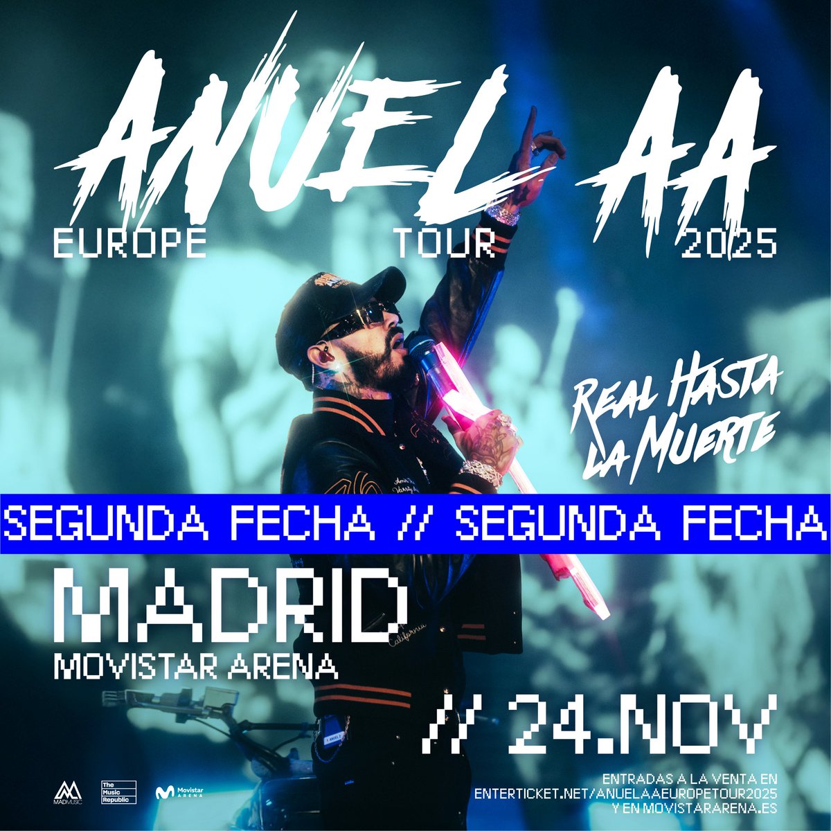 ❗️Últimas entradas para la segunda fecha de Anuel AA en el Movistar Arena de Madrid
🎟️ No te quedes sin la tuya: entradas.baila.fm/baila/select/2…
