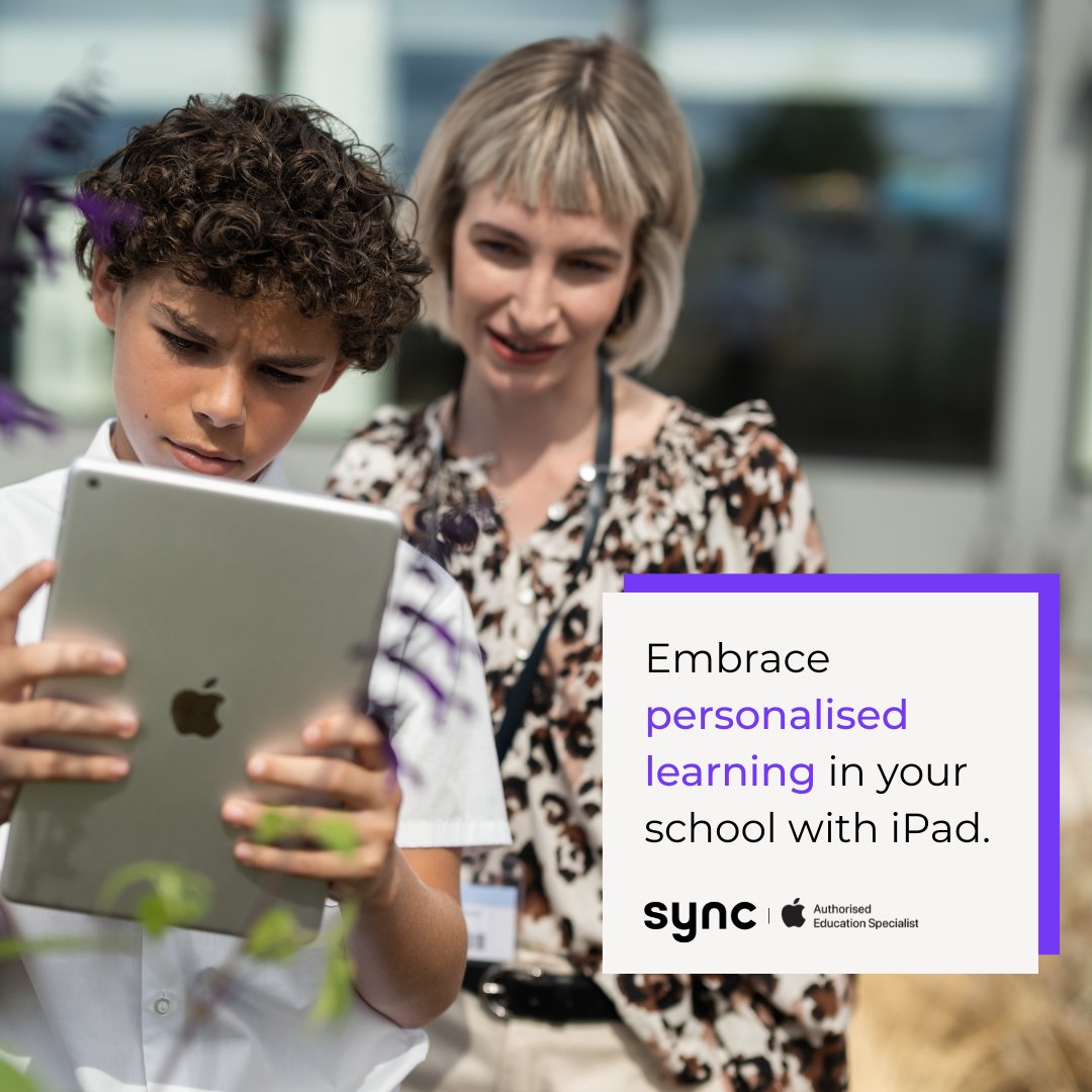 Support learners' individual needs with adaptable tools ⚙️

With iPad, teachers can deliver personalised learning with apps,  enabling students reach their  potential.

Explore how secondary schools are using Apple devices to transform the classroom: wearesync.co.uk/education/ipad…