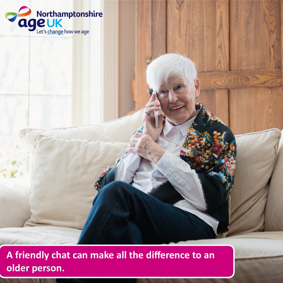 Imagine being able to make an older persons day that little bit less lonely. You can help from the comfort of your own home by #volunteering for our #TelephoneBefriendingService you could help brighten somebody's day. bit.ly/45TSiA6 #northamptonshire