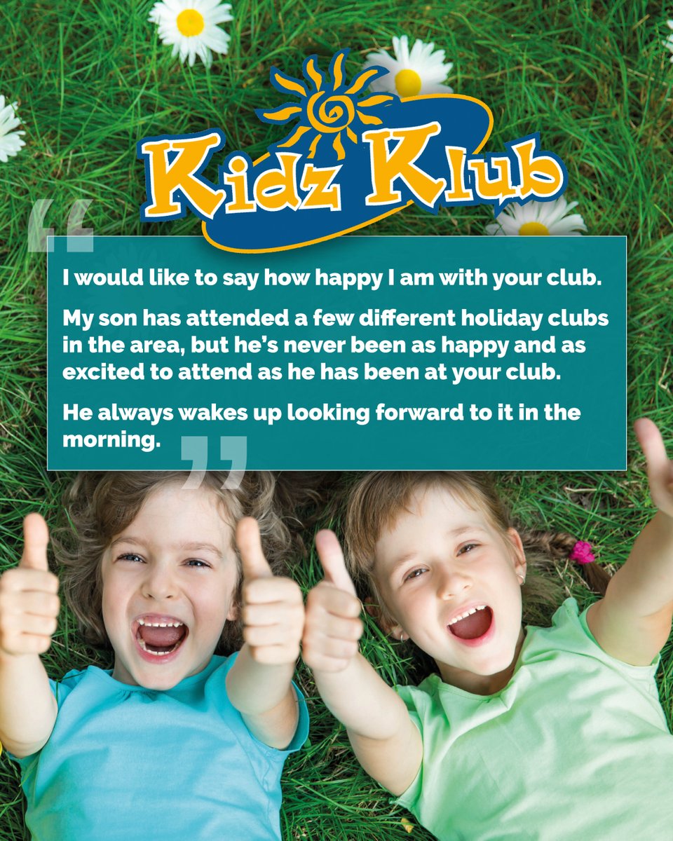 Kidz Klub is coming back for summer 2025 ✨

See this image to see what one happy parent had to say about it...

📅 From Thursday 24 July to Friday 29 August
📍 John Warner Sports Centre, Hoddesdon

Learn more and book: ow.ly/MSlg50Wltu4