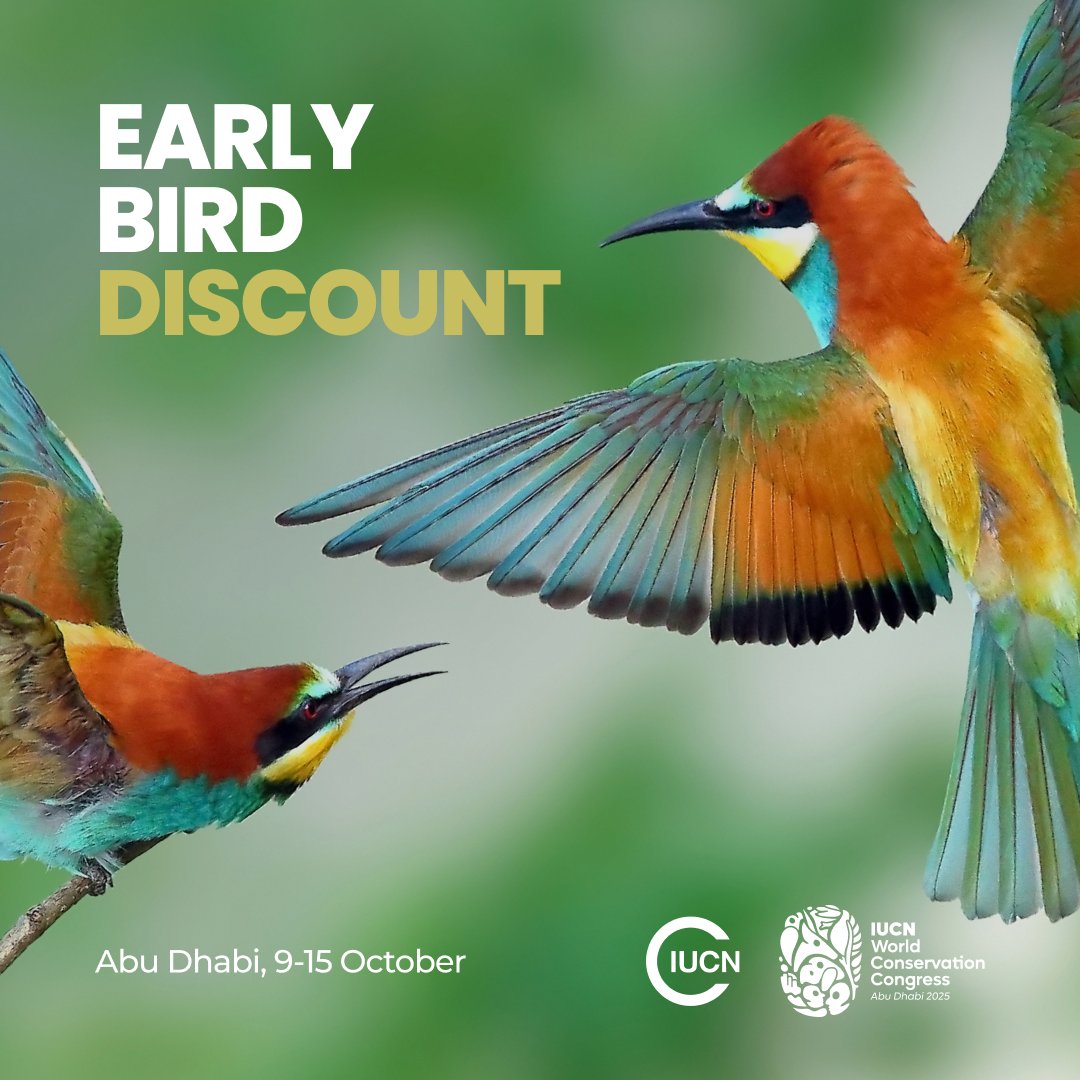 #IUCN has extended the early bird registration for the World Conservation Congress until July 31, 2025.

Register now and be part of a unique space where voices from around the world come together for nature: 

iucncongress2025.org/participate/re…