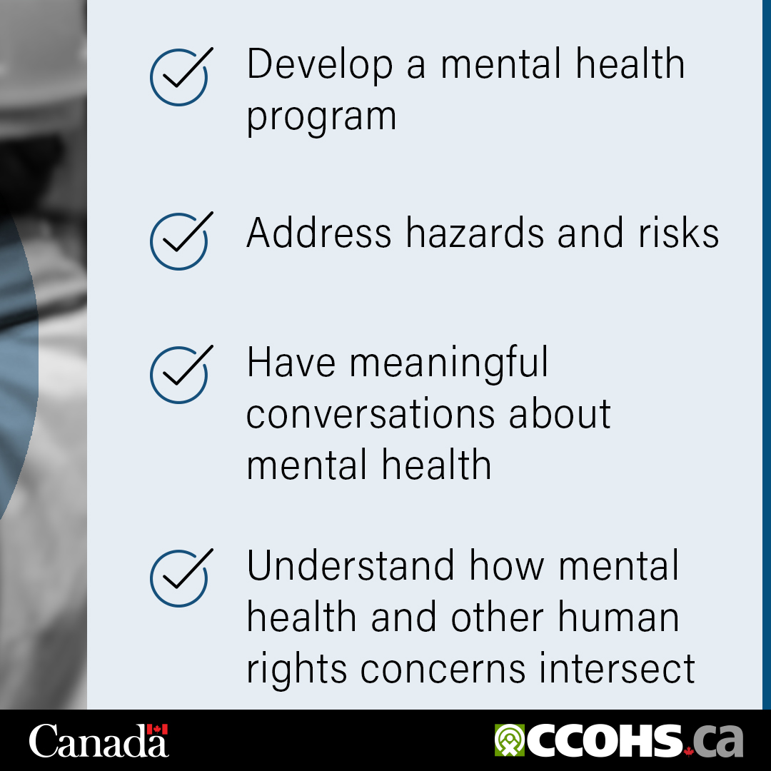 CCOHS's tweet image. Are your workers comfortable talking about mental health, seeking support, and being themselves at work? Our Workplace Mental Health Toolkit can help you create a space where everyone feels safe, supported and valued: ow.ly/pIVH50Wmk9y