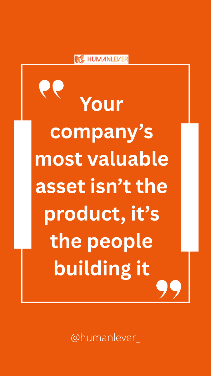 thehumanlever's tweet image. "Your company’s most valuable asset isn’t the product, it’s the people building it.
Invest in your team. Support them. Empower them. That’s how you build lasting success.
#PeopleFirst #Leadership #TeamBuilding #CompanyCulture #EmployeeEngagement #BusinessGrowth #HRInsights