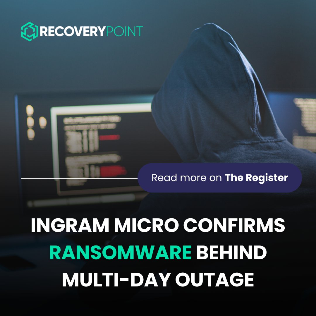 With ransomware attacks becoming increasingly frequent and sophisticated, having a ransomware preparedness plan is more important than ever. 

Read the full article to learn more about the Ingram Micro ransomware attack: loom.ly/Hj3NBBQ

#Ransomware #Cyberattack