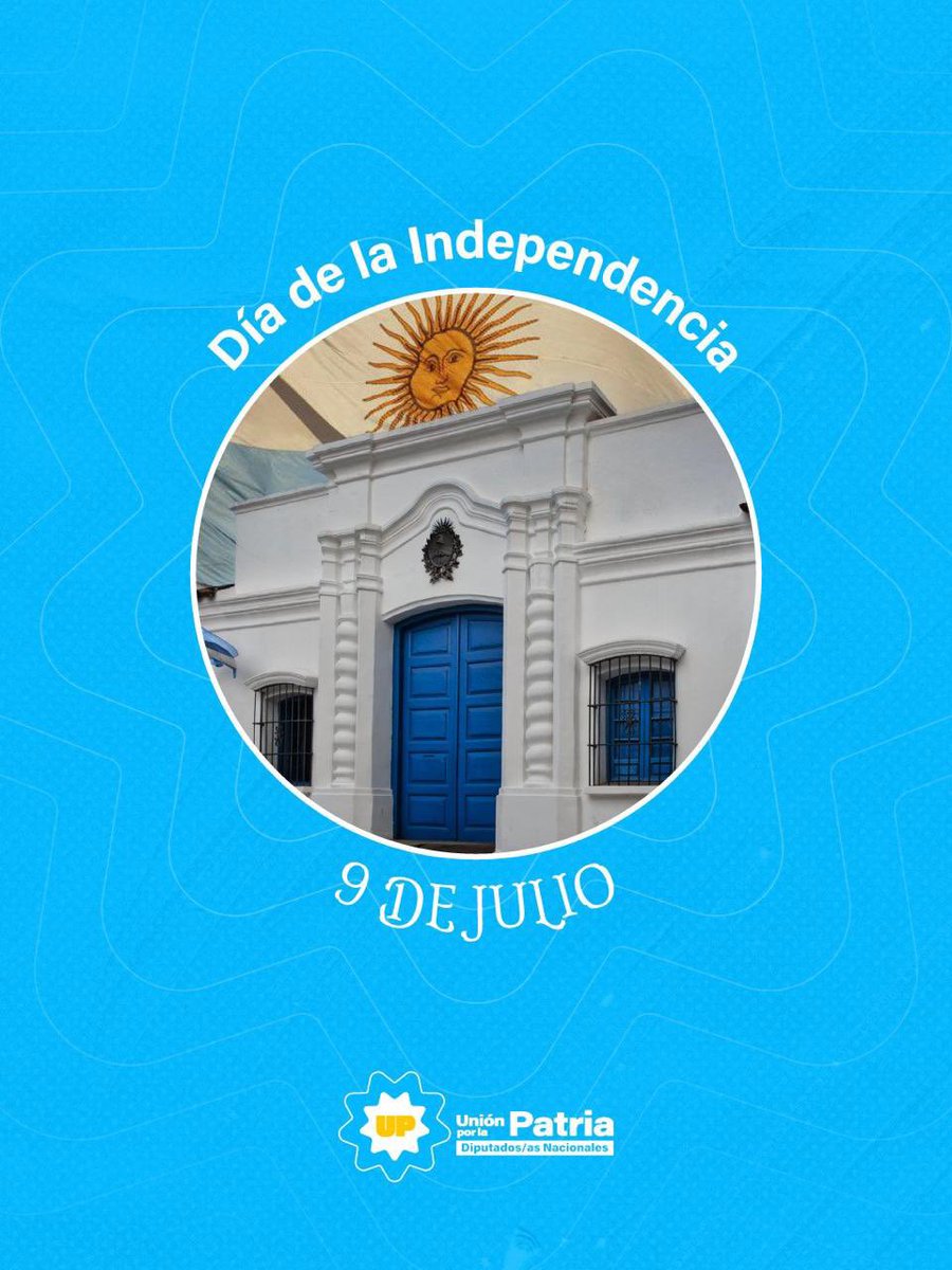 Celebramos hoy el 209° Aniversario de la declaración de la independencia 🇦🇷 y reafirmamos nuestro compromiso con la construcción de una Patria socialmente justa, económicamente libre y políticamente soberana. 

#VivaLaPatria
#9DeJulio 
#DiaDeLaIndependencia
