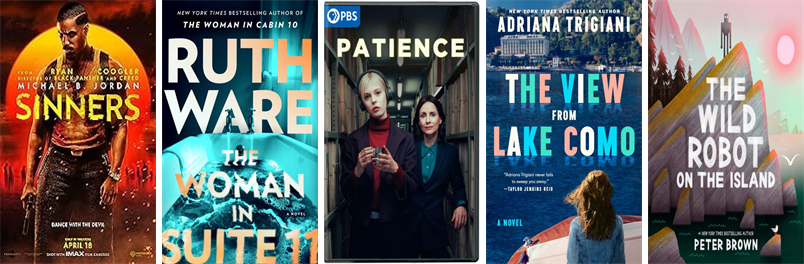 This week the Sargent Memorial Library has 35 new books and two new movies.  New items include Sinners. wowbrary.org/nu.aspx?p=6846…