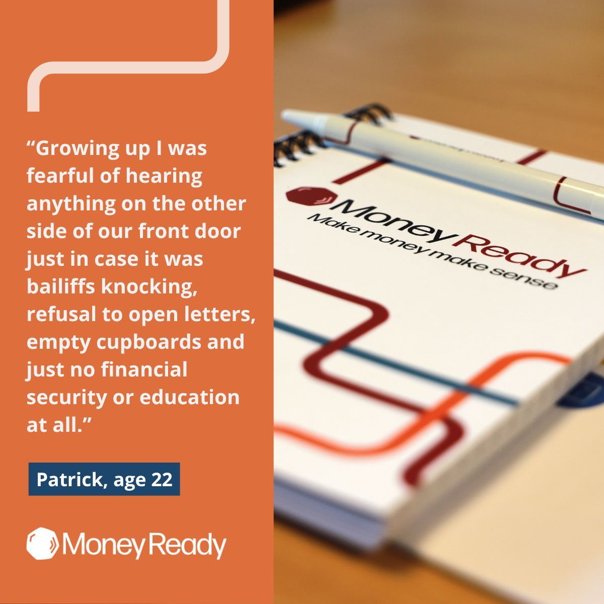 MyBnk (@mybnk) on Twitter photo Patrick, aged 22, was a recent Money Ready participant and shared why financial education is so important to him. 🧡 
Support our BBC Radio 4 Appeal before 12 July to help us reach more people like Patrick and his family: buff.ly/HmAqXGm 
#R4Appeal Patrick, aged 22, was a recent Money Ready participant and shared why financial education is so important to him. 🧡 
Support our BBC Radio 4 Appeal before 12 July to help us reach more people like Patrick and his family: buff.ly/HmAqXGm 
#R4Appeal