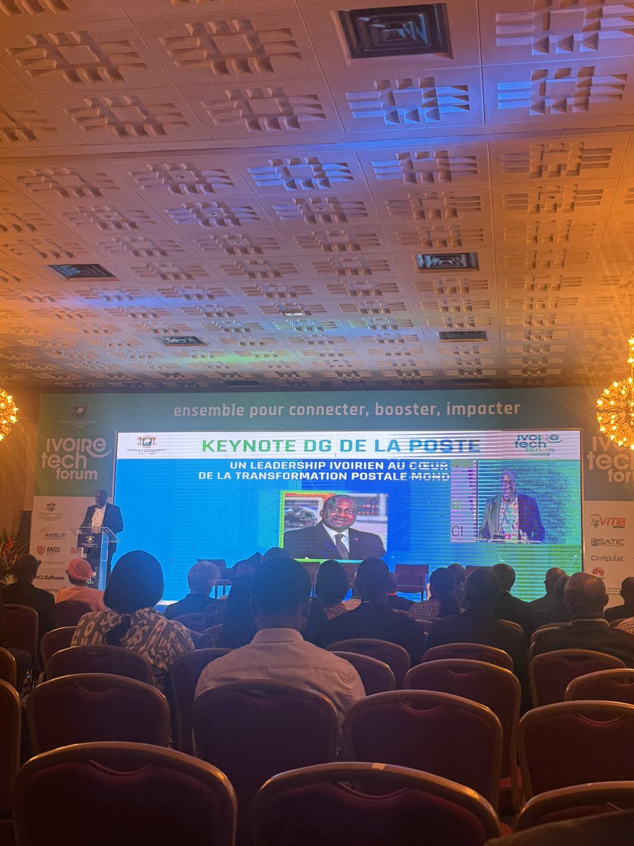 Ivoire Tech Forum |

Keynote DG de la poste Mr Issac Gnamba yao 

Changer la manière de voir le système de la poste en Côte d’Ivoire tout en privilégiant son développement dans la digitalisation 

#ivoiretechforum