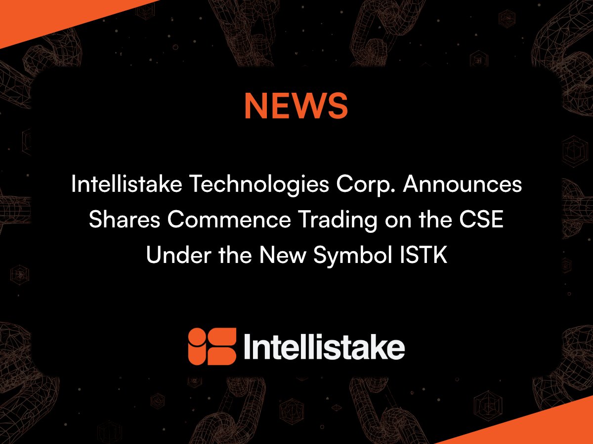 intellistake's tweet image. Intellistake Technologies Corp. Announces Shares Commence Trading on the CSE Under the New Symbol ISTK
Read More 👇
newsfilecorp.com/release/258154…