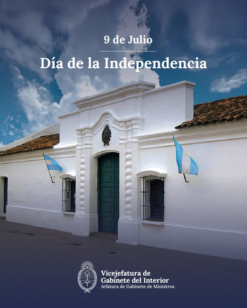Este 9 de Julio conmemoramos el Día de la Independencia recorriendo los espacios históricos de la Casa de Tucumán.

En la imagen se aprecia la emblemática fachada de la Casa Histórica, escenario donde el 9 de julio de 1816 se declaró la Independencia de la Nación Argentina.