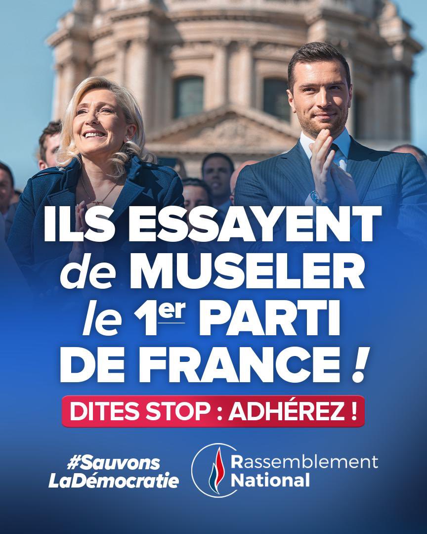 L’acharnement judiciaire contre l’opposition est un propre des régimes autoritaires, face aux dérives d’une justice politisée, redoublons d’efforts.

Au bout de nos peines, il y a la victoire !

🇫🇷 Rejoignez-nous 🇫🇷 
#SauvonsLaDémocratie