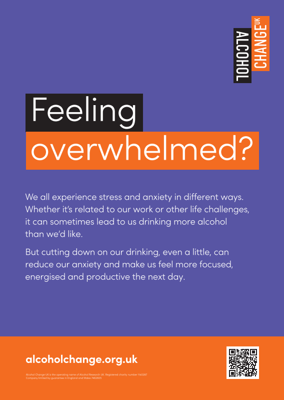 Alcohol and mental health are closely linked.

While it might feel like a stress reliever, alcohol can actually increase anxiety and lower your mood over time.

If you’re feeling overwhelmed, you’re not alone—and support is available. 

Get support 👉🏼 orlo.uk/S1bKU