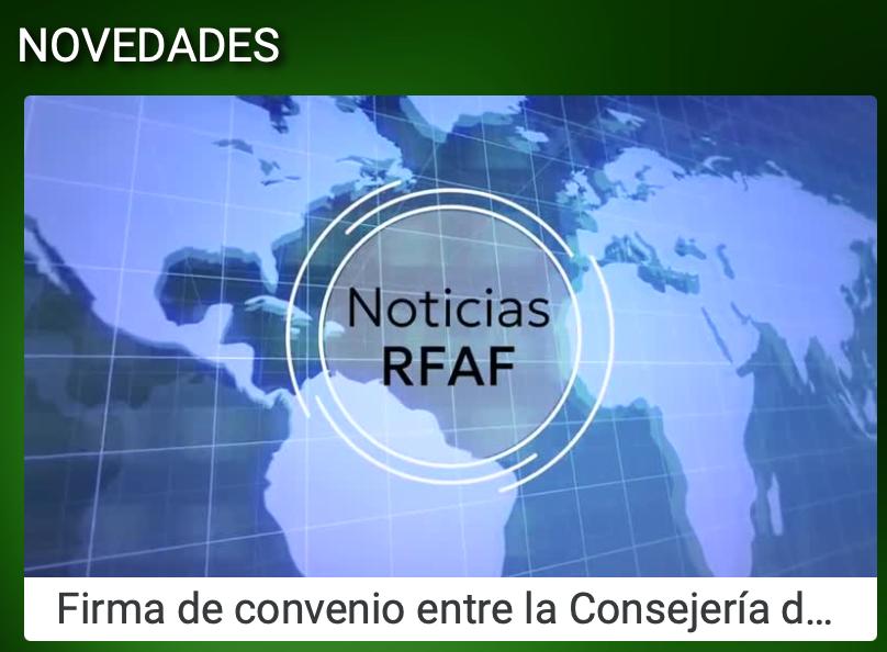 📰 ℕ𝕠𝕥𝕚𝕔𝕚𝕒𝕤 ℝ𝔽𝔸𝔽  

🤝 𝐅𝐢𝐫𝐦𝐚 𝐝𝐞 𝐜𝐨𝐧𝐯𝐞𝐧𝐢𝐨 entre  <a href="/AndaluciaJunta/">Junta de Andalucía</a>  y <a href="/RFAF/">RFAF</a> para que menores infractores cumplan medidas judiciales

📺 Ya disponible en Novedades de #RFAFtv

ℹ️ Más información en ➡️tinyurl.com/Junta-RFAFconv…

💟 #RFAF #ConRespetoGanamosTodos