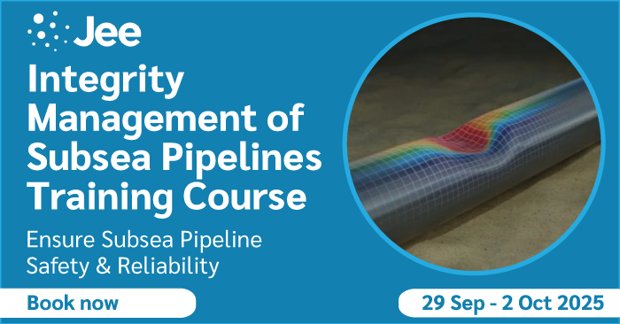 jeeltd's tweet image. Learn to manage pipeline integrity, prevent corrosion & more with Jee’s Integrity Management of Subsea Pipelines course (29 Sep–2 Oct). Gain expert insights & practical skills. Book now: eu1.hubs.ly/H0lDZw30 #PipelineIntegrity #OilAndGas