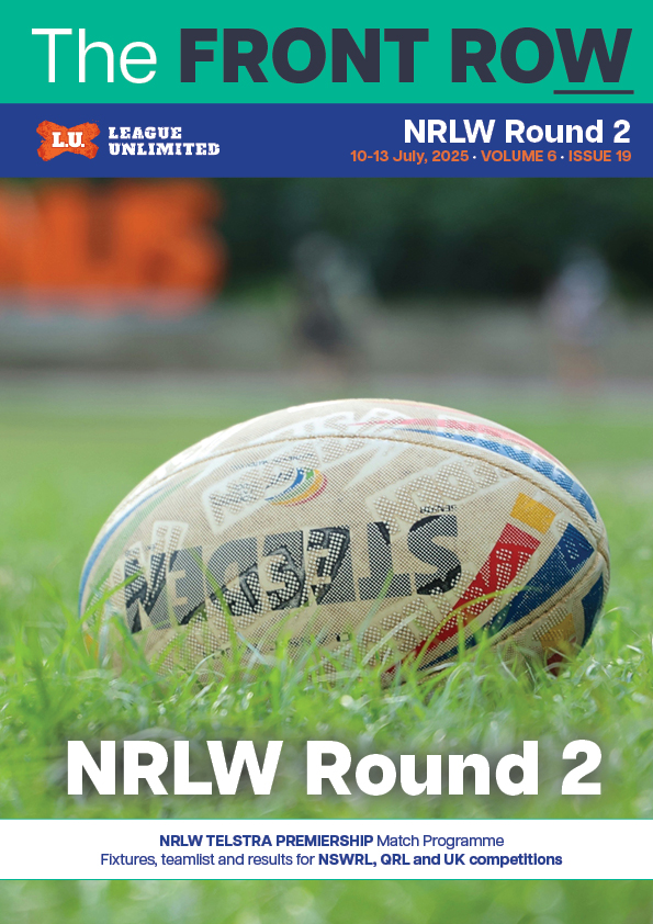 🚨 Your ultimate NRL &amp; NRLW companion! The Front Row mag on LeagueUnlimited has teamlists, previews, results &amp; more for the round ahead.

Stay ahead of the game with THE FRONT ROW match programme!

#NRL R19 and #NRLW R2 edition is OUT NOW: leagueunlimited.com/the-front-row