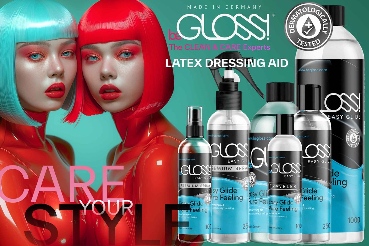 本日 #beGLOSS Easy Glide シリーズ 
各サイズ大量入荷いたしました。 
大切なラバー/ラッテクスウェアの脱着をより簡単に 
ラバー素材を知り尽くし悪影響,劣化を早める  
余分な成分を徹底排除   
ベタつかないサラサラ感が大人気 
だから世界シェア No１!! 
ご購入はアマゾン、楽天、各取扱店様で