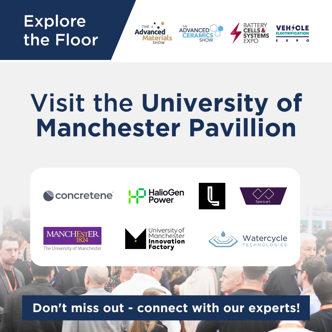 Battery Cells & Systems Expo (@batterycellexpo) on Twitter photo 🔎 Explore the floor today!
Joining <a href="/OfficialUoM/">The University of Manchester</a> stand this year are 6 incredible companies, visit them to discover more!
📍Stand 926
#BCS25 #VEX25 🔎 Explore the floor today!
Joining <a href="/OfficialUoM/">The University of Manchester</a> stand this year are 6 incredible companies, visit them to discover more!
📍Stand 926
#BCS25 #VEX25