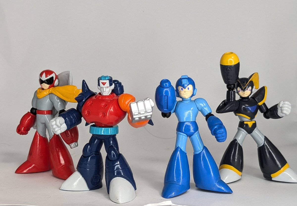 未開封食玩 スーパーマックスロックマン マッスルパワーロックマン 4個セット ロックマンX マッスルパワーロックマン｜バンダイキャンディトイ