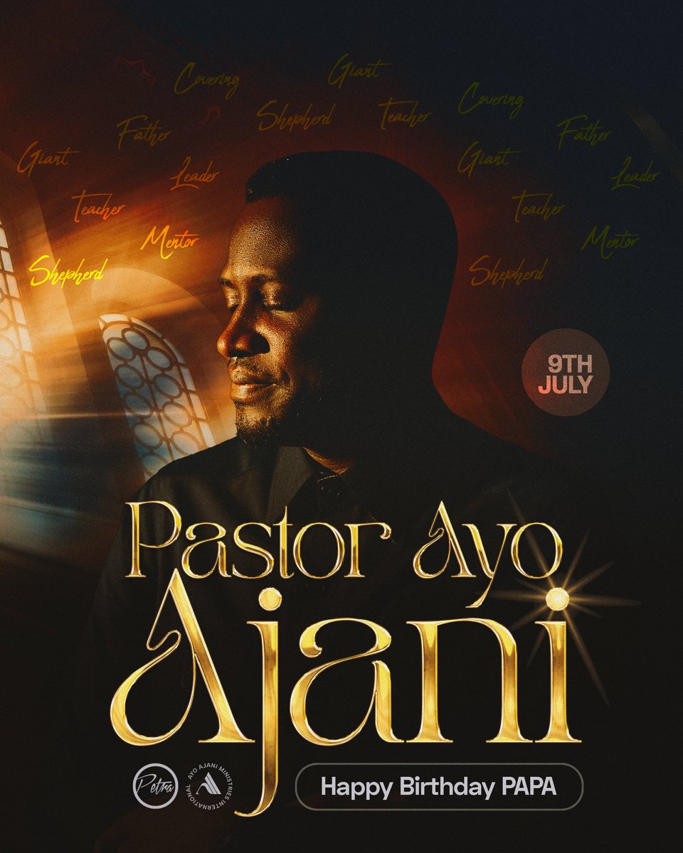 petraccglobal's tweet image. 📌 Our Father, Our Shepherd, Our Mentor, Our Teacher, Our Ministry Gift from God
Today we celebrate more than just a man, we celebrate a covering, a voice, and a vessel of honor.
We love you deeply, Sir.
Keep blazing the trails. We’re right behind you.
#TribePetra #AyoAjani