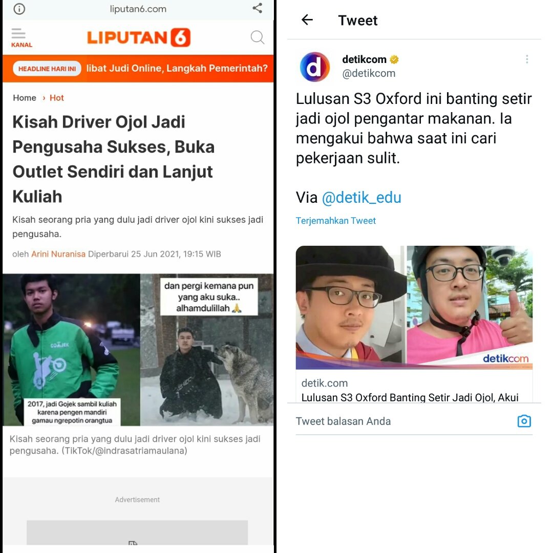 2 hal yang berbeda...