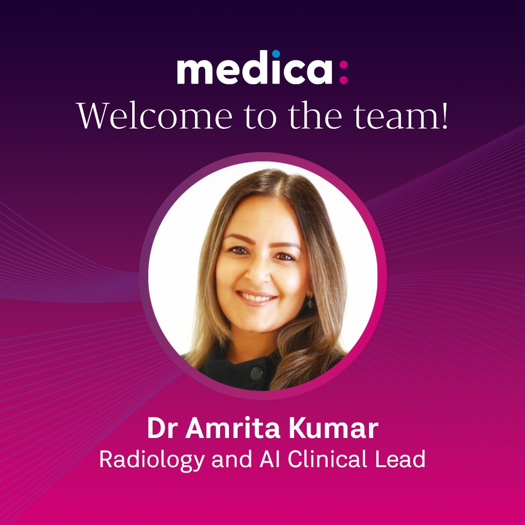 We’re excited to welcome Dr Amrita Kumar as our Radiology &amp; AI Clinical Lead at Medica!

A leader in breast imaging &amp; clinical AI, Dr Kumar joins us from HealthBay Dubai, where she serves as Consultant Breast Interventional Radiologist &amp; AI Lead.

medica.co.uk/people/dr-amri…