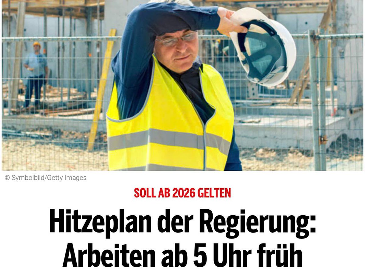 SPÖ: Wir müssen Arbeiter vor der Hitze schützen! #oenr #hitze 

Auch die #SPÖ: