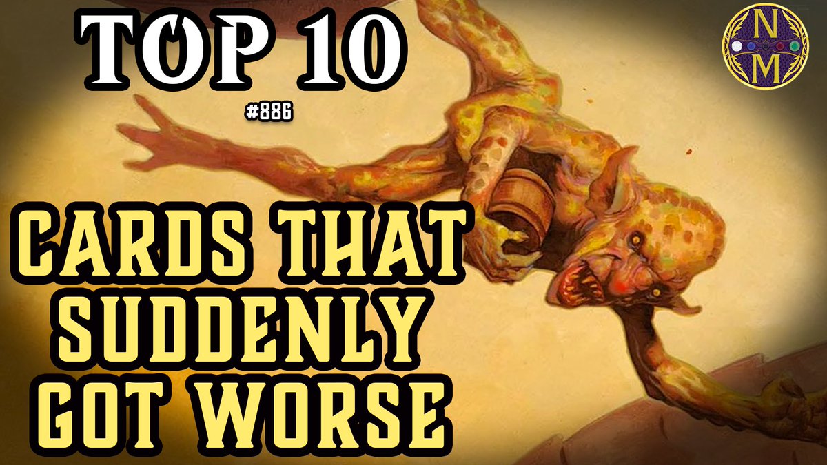youtube.com/watch?v=-E9YKP…
In today's #MTGTop10, I take a look at 10 Magic cards that got nerfed by rules changes. Some of these cards used to be great! Now...not so much. #mtg #MagicTheGathering