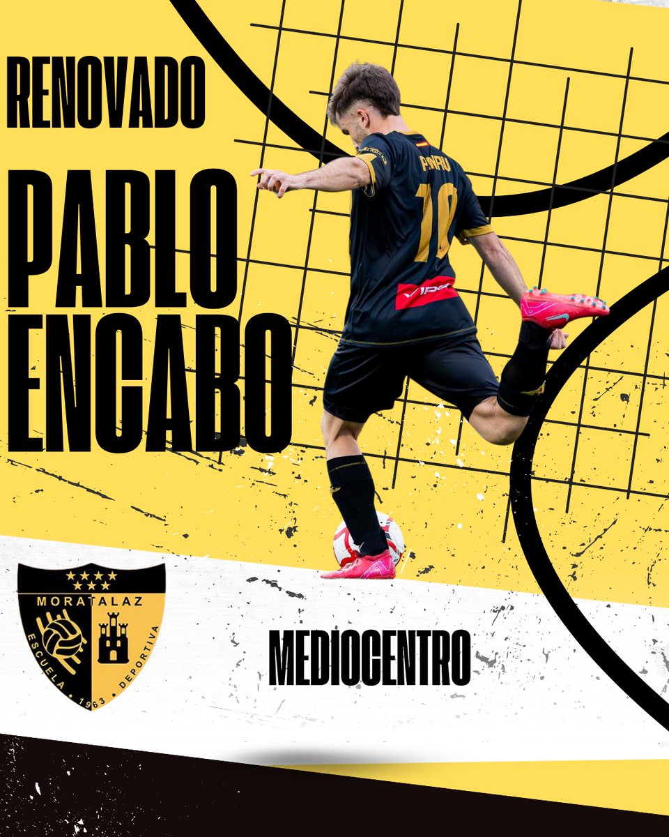 edmoratalaz's tweet photo. ¡PABLO ENCABO, RENOVADO!

El 10 del equipo continuará un año más defendiendo los colores de la EDM. 

Desde chupetín en la Escuela, siendo el capitán de la nave.

¡Un auténtico placer poder disfrutar de su magia una temporada más!

#VamosMorata 🖤 https://t.co/TlBht0UVzp