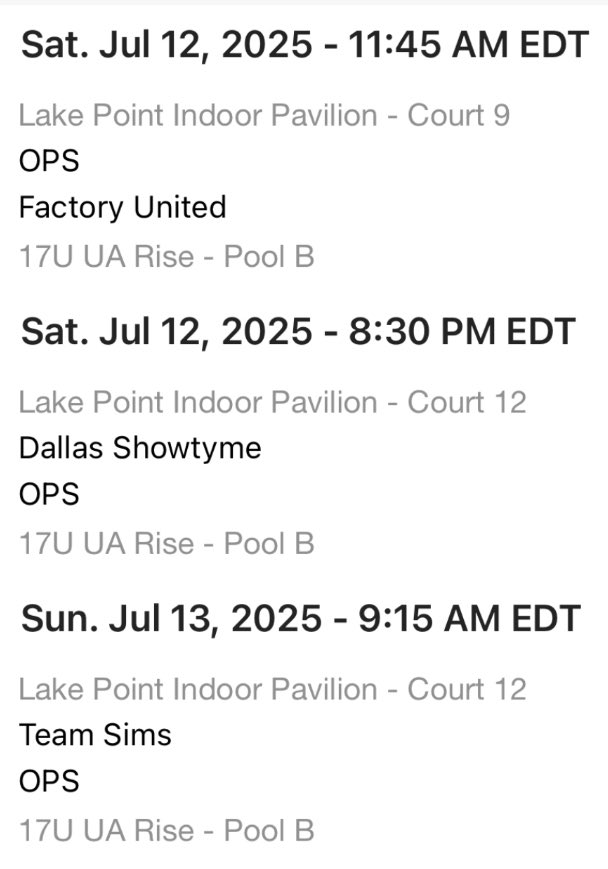 Schedule for the UA session this weekend in Atlanta with <a href="/OPSUARISE_2026/">OPS UA Rise 2026</a>