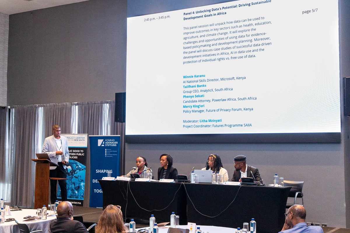 South African Institute of International Affairs (@saiia_info) on Twitter photo 📸 On 26 June, SAIIA - along with <a href="/KASonline/">Adenauer-Stiftung</a>'s Economy Africa Programme, <a href="/AcetforAfrica/">African Center for Economic Transformation (ACET)</a> and the <a href="/PolicyCenterNS/">Policy Center for the New South</a> - organised the #AfricaDataSummit.
It served as a vital platform to explore how African nations can harness emerging technologies, particularly digital data and cloud 📸 On 26 June, SAIIA - along with <a href="/KASonline/">Adenauer-Stiftung</a>'s Economy Africa Programme, <a href="/AcetforAfrica/">African Center for Economic Transformation (ACET)</a> and the <a href="/PolicyCenterNS/">Policy Center for the New South</a> - organised the #AfricaDataSummit.
It served as a vital platform to explore how African nations can harness emerging technologies, particularly digital data and cloud