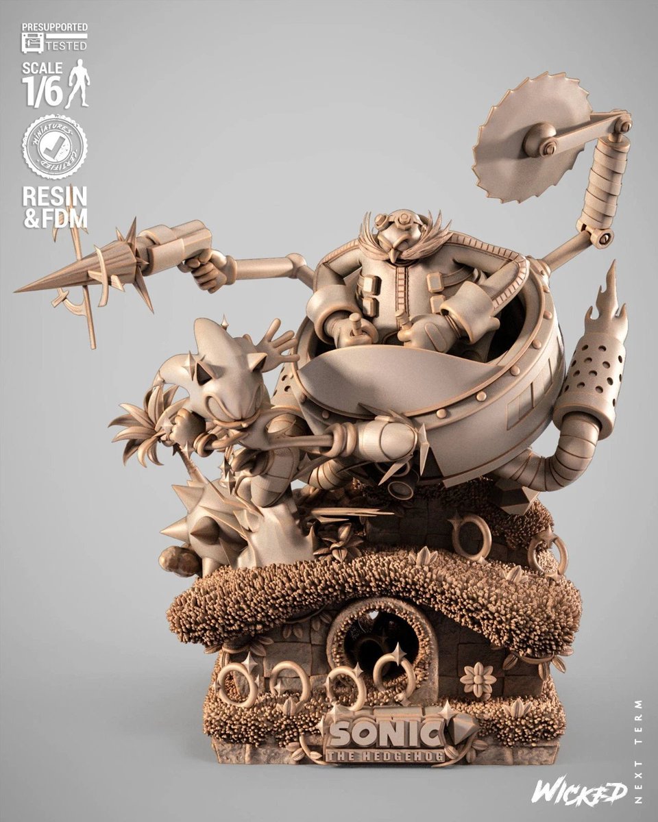 FrackDeals's tweet image. Ebay: &quot;3D Printed Fan Art Sonic the Hedgehog Sculpture by Wicked&quot;, Sonic and Eggman dioramas:

bit.ly/3Tqke7k

#ebaypartner