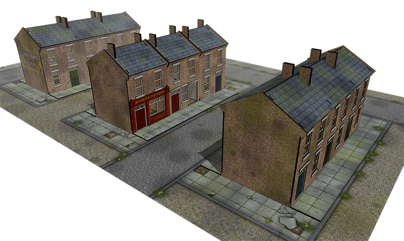 The new pre-printed MDF buildings for Flat Caps &amp; Truncheons are ready for pre-order.