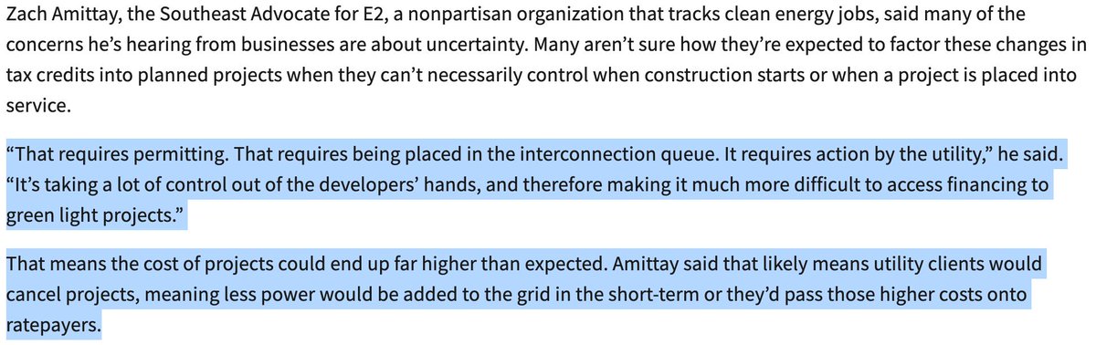 Congress’ new bill injects uncertainty into clean energy, making financing harder just as power demand surges.
 
“This risks being a self-inflicted wound… because energy powers all of the economic activity of our country, and we need every last bit of it we can get.”