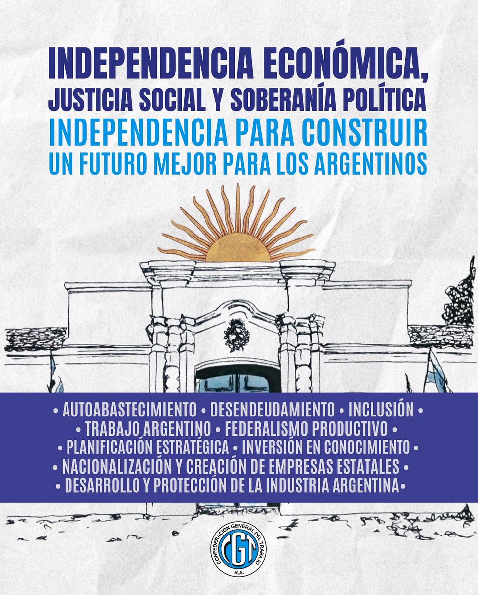 🇦🇷 El país nos necesita más soberanos, más independientes y más Argentinos!!
Como en 1816, necesitamos pelear por un país, libre, justo y soberano.
#9DeJulio #Independencia #Soberanía #Argentina